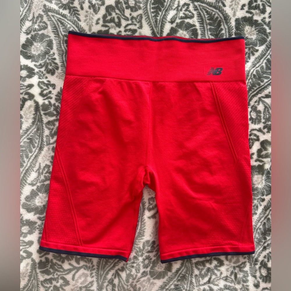 New Balance Red Tight Fitting Shorts